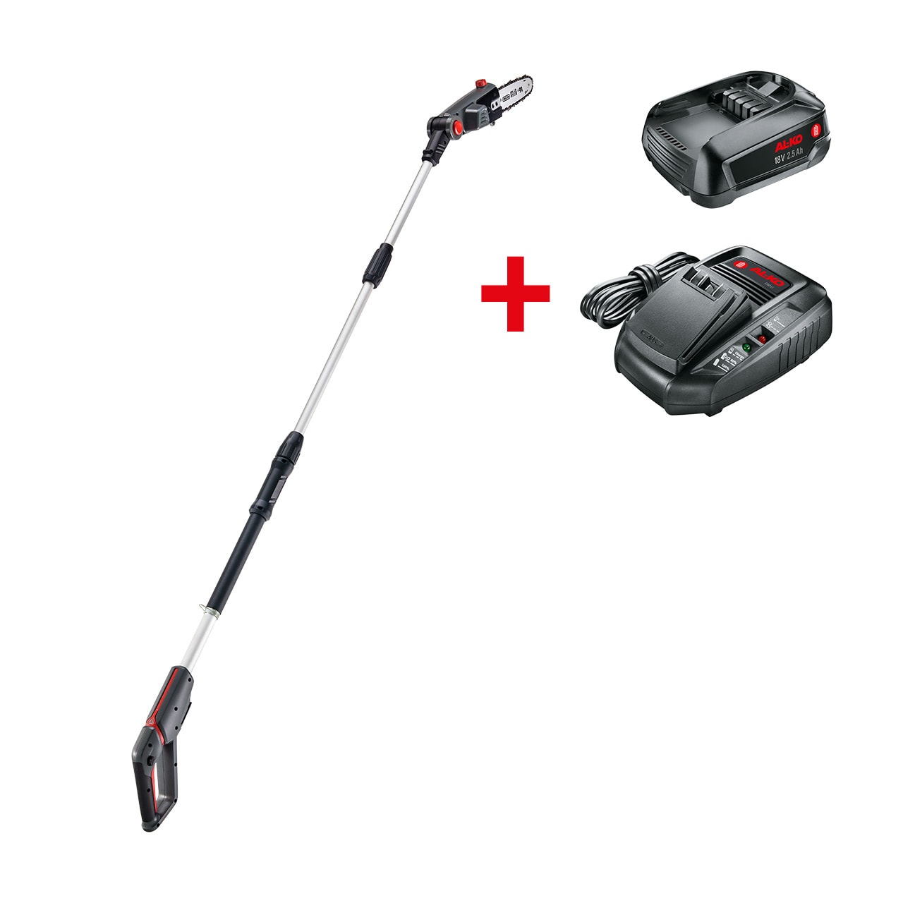 ALKO CSA 1820 stanggrensav 18V inkl. 2,5 Ah batteri og lader, Bosch kompatibel