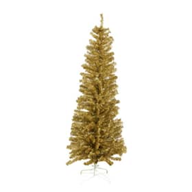 Nordic Winter kunstigt juletræ smalt i guld PVC Bling Klasse C 180 x 68 cm