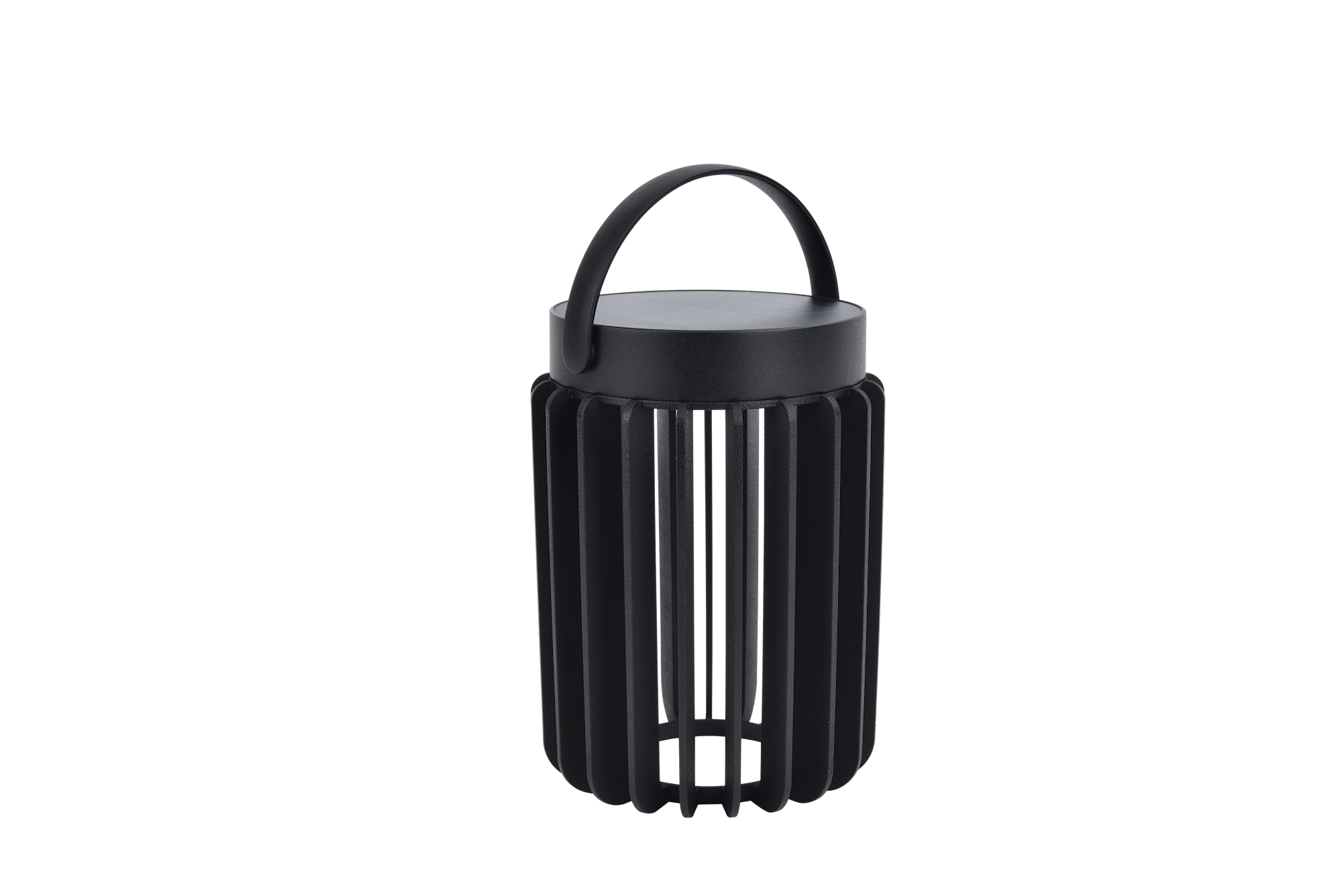 Lutec Kozy Solar lanterne/bordlampe i mat sort/klar 2,8W IP44