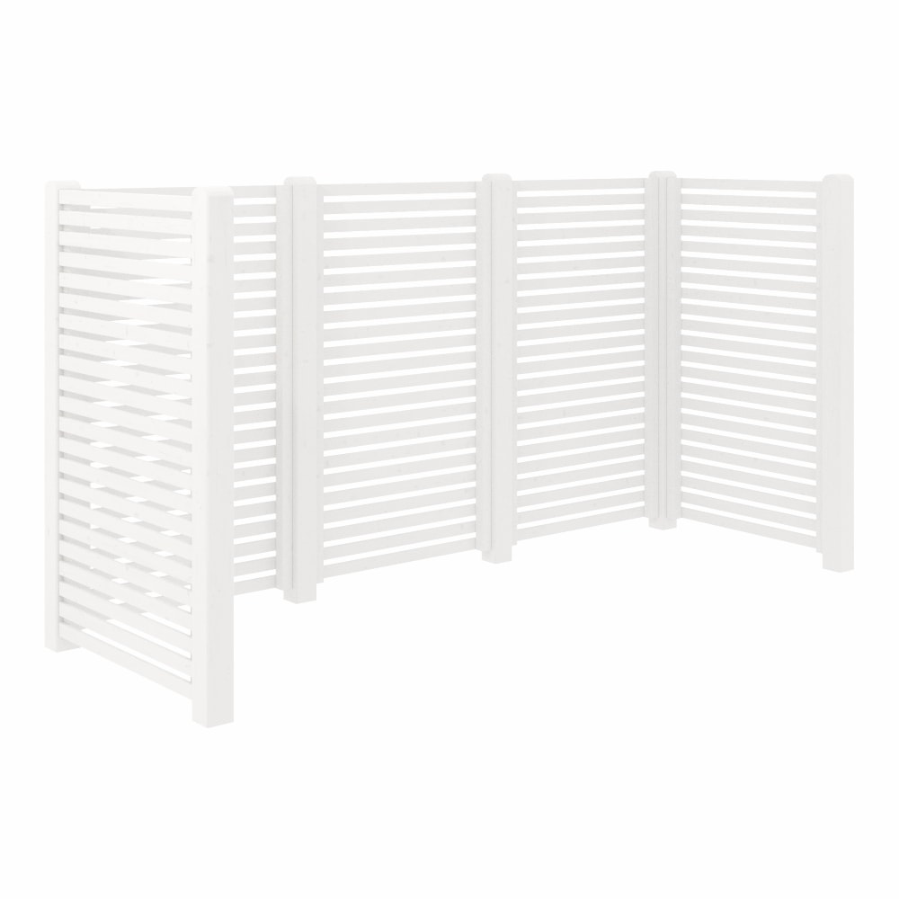 Plus Tokyo renovationsskjul med stolper til nedgravning grundmalet umbragrå RAL 7022 281 x 100 x 148 cm