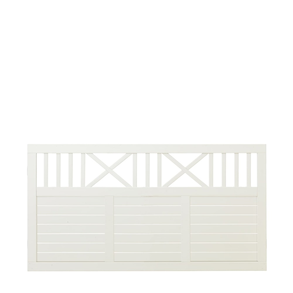 Plus Nostalgi hegn grundmalet hvid 180 x 95 cm