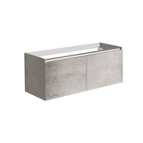 Allibert Pesaro underskab med 2 låger og soft close pale betongrå 120 cm