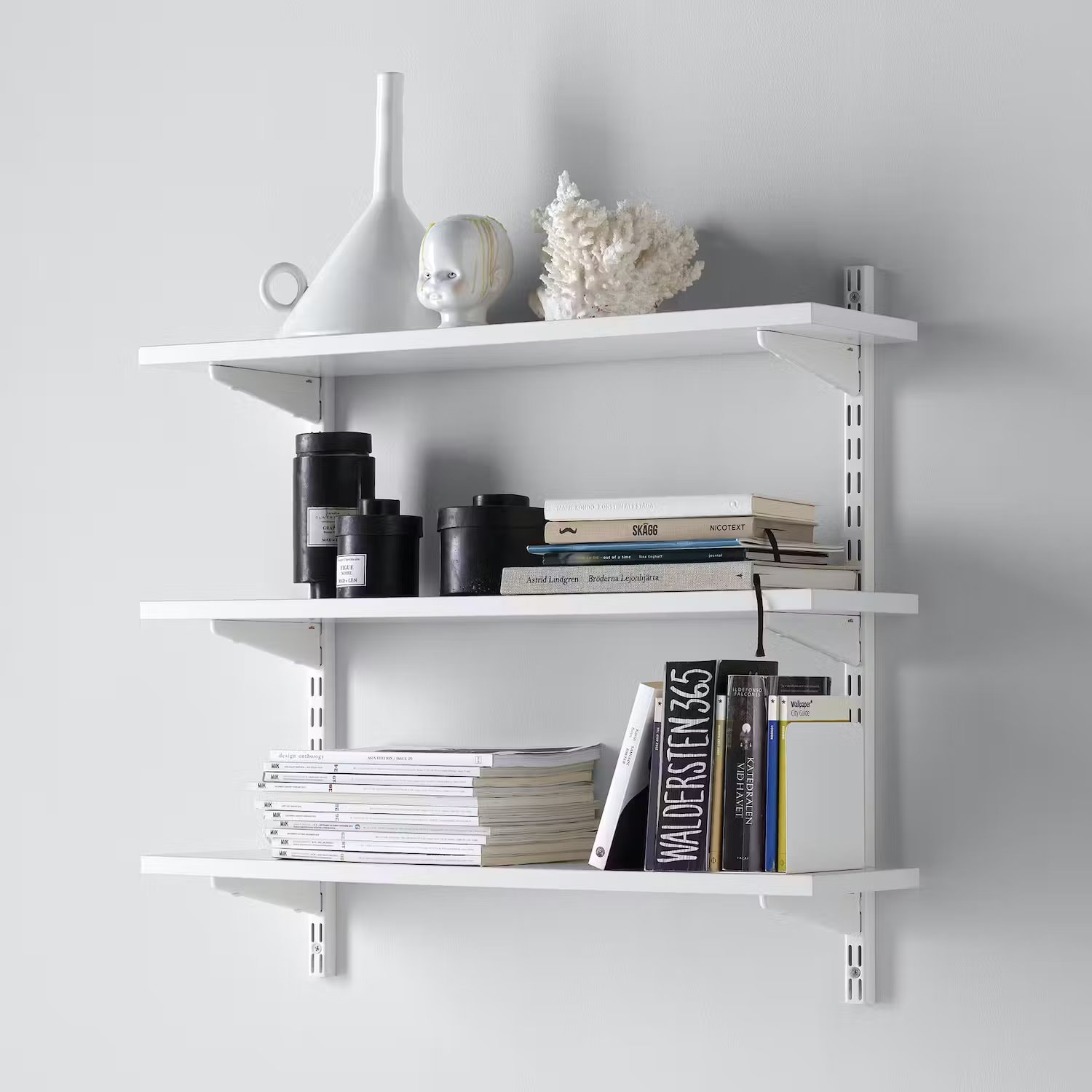 Elfa klik-ind hyldesystem kit hvid
