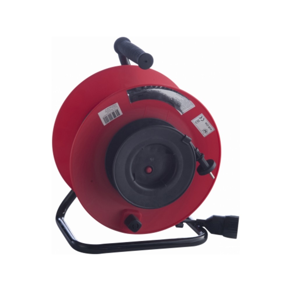 E-line havetromle i rød/sort med 1 stikprop uden jord