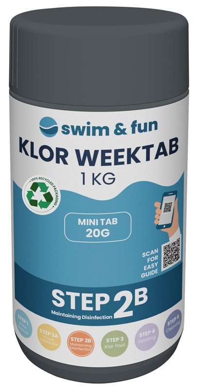 Swim & Fun Klor WeekTab langsomklor tabletter 20g 1 kg