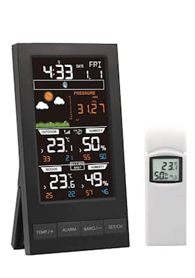 Agimex vejrstation m/temperatur, fugtighedssensor og barometer