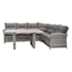 Venture Design London Loungesæt i grå kunstflet med grå aintwood og grå hynder