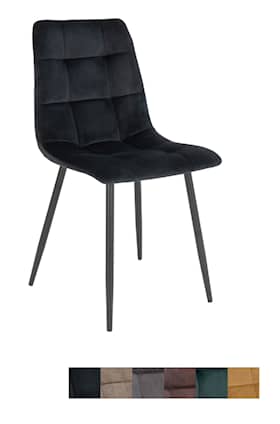 House Nordic Middelfart spisebordsstol i mørkegrå med sorte ben