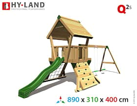 Hy-land Q projekt 2 legeplads med gyngemodul til offentlig brug
