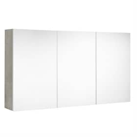 Allibert Pesaro spejlskab med 3 låger og soft close pale betongrå 120 cm