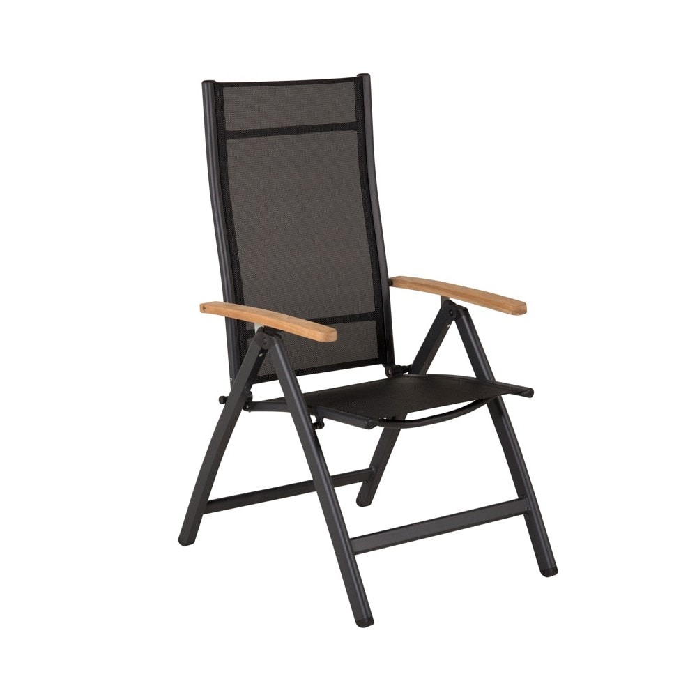 Venture Design Panama Light 5-pos stol i sort alu med sort tekstil