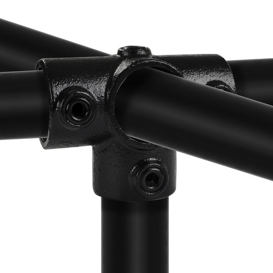 Clarrods Clamps CL176 3-vejs kryds sort Ø33,7 mm