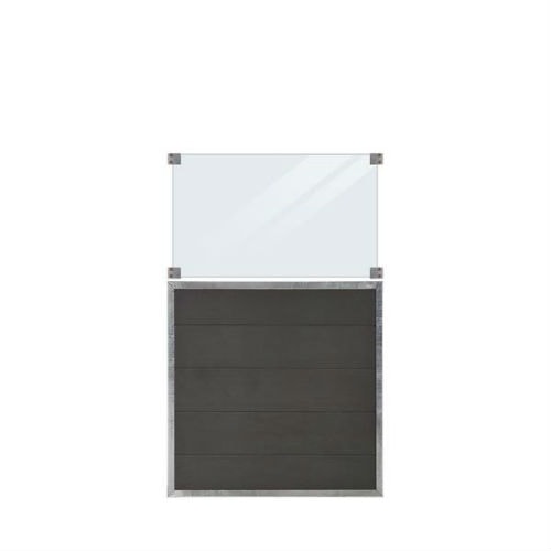 Plus Futura hegn i vedligeholdelsesfri composit med glas 90 x 144 cm
