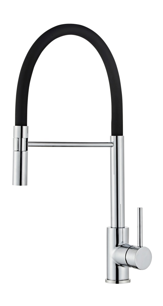 Danbad køkkenarmatur i krom look 1-greb med fleksibel tud