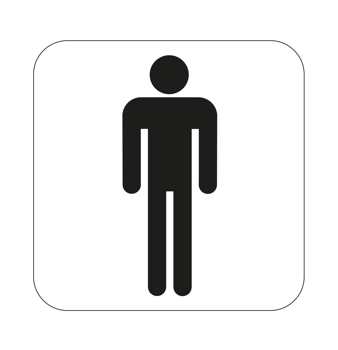 Habo WC symbol Herre 80 x 80 mm