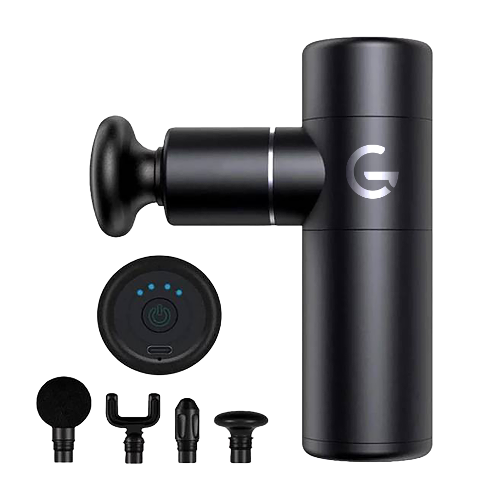 Gorunner Deluxe massagepistol inkl. 4 massagehoveder