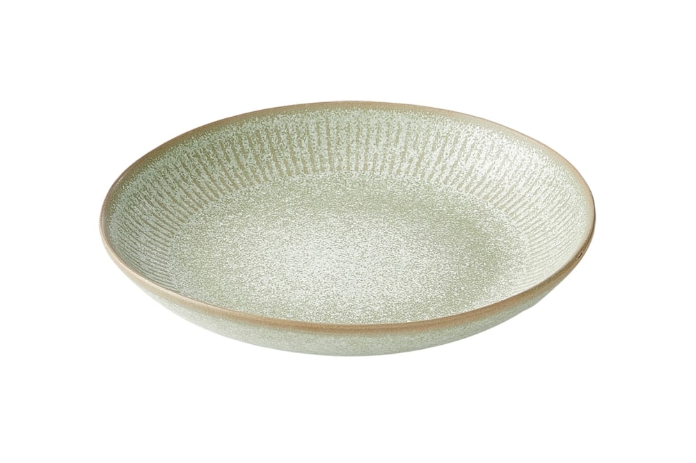 Aida Relief suppetallerken i grøn stentøj 22 cm 4 stk.