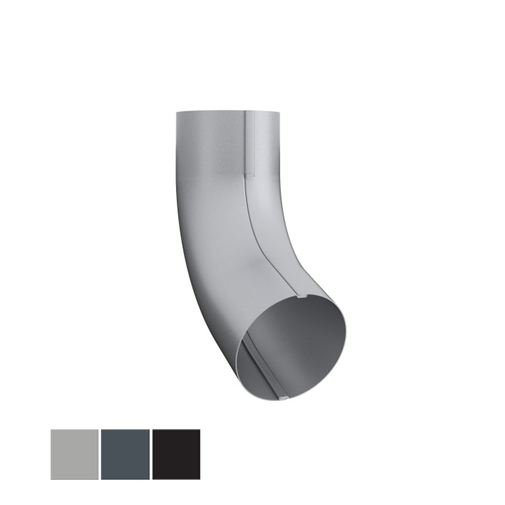 Lindab Rainline BK70 bøjning 70 grader i stålmetallic 100 mm | Galvaniseret