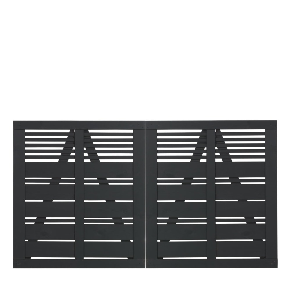 Plus Silence dobbeltlåge grundmalet sort Bredde 200 cm