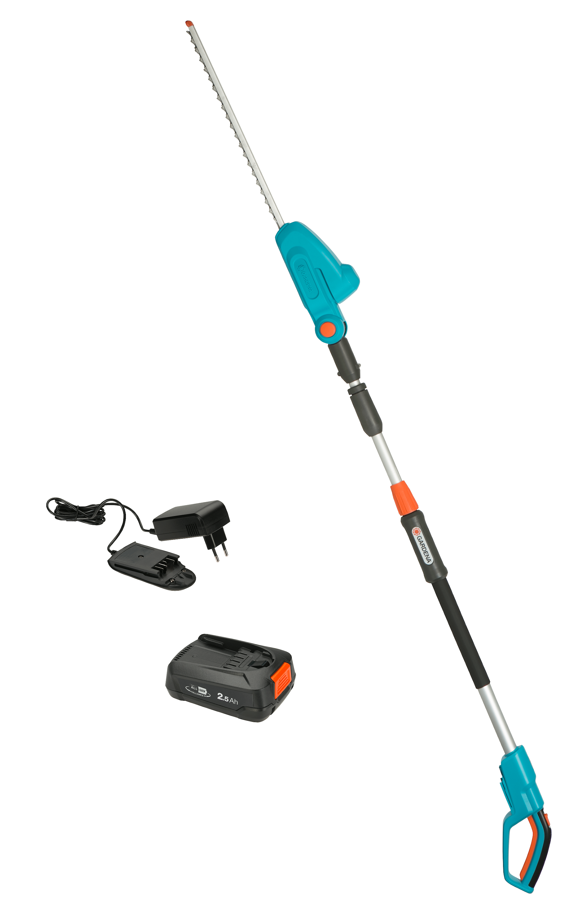 Gardena THS 42/18V P4A teleskop hækkeklipper inkl. batteri og lader - Hækkeklippere, Håndredskaber til have