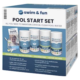 Swim & Fun Pool Start Set startpakke med klorfri vandpleje