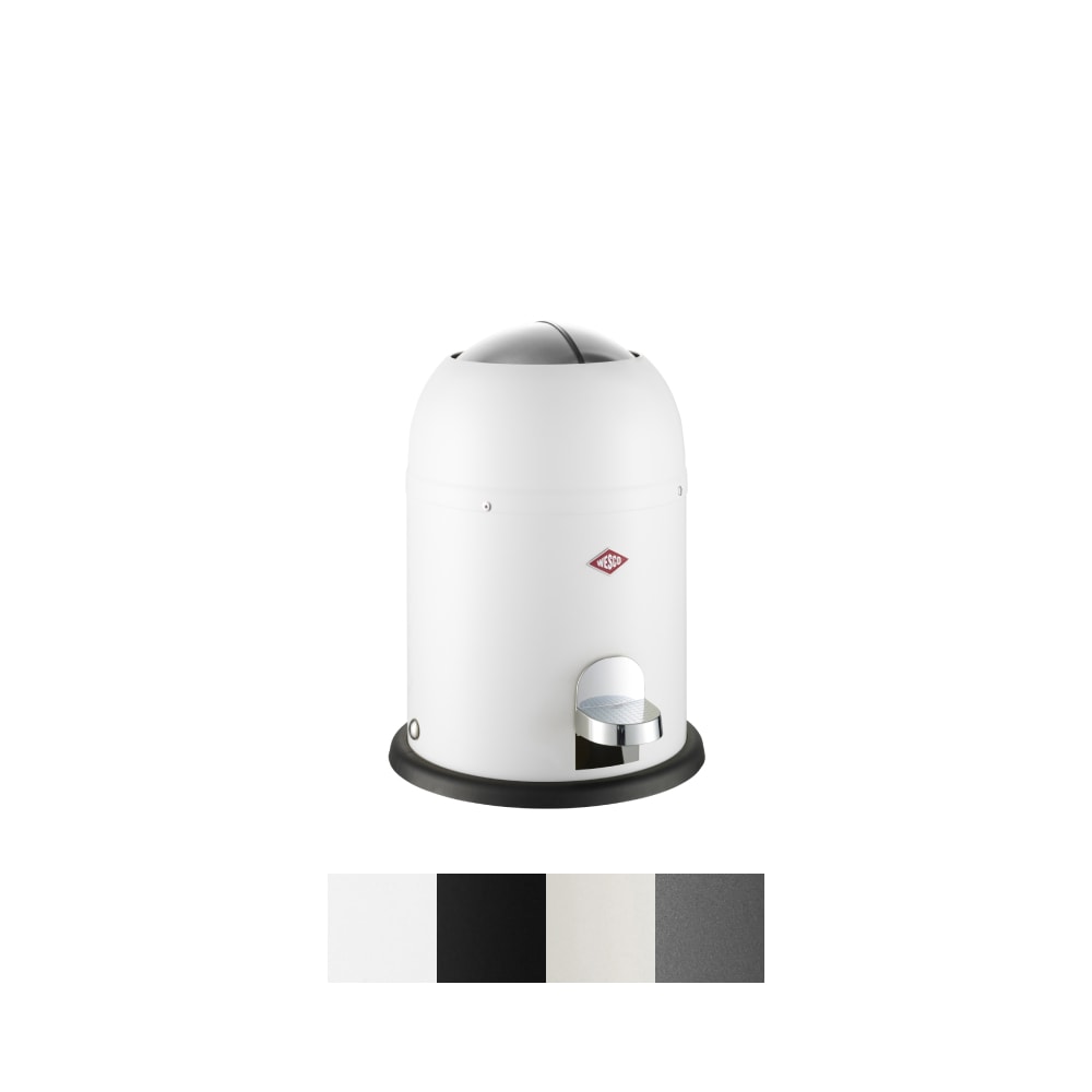 Wesco Mini Masters pedalspand mat hvid 6L | Sort mat