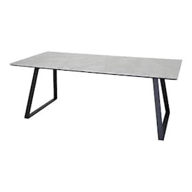 Venture Design Estelle spisebord i sort og hvid marmor 140 x 90 cm