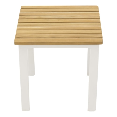 Venture Design Mexico sidebord i teak og hvid alu 40 x 40 x 40 cm