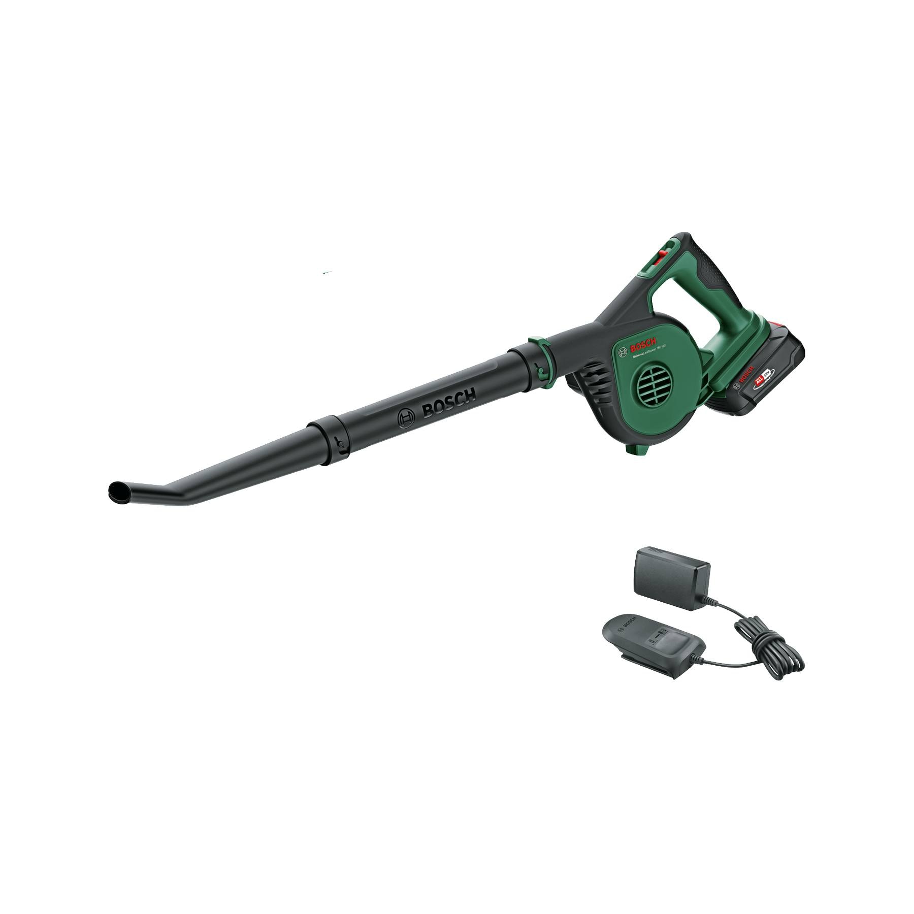 Bosch UniversalLeafBlower 18V-130 løvblæser med 2,5 Ah batteri og lader