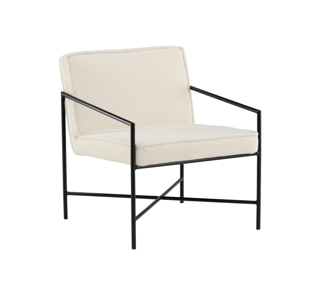 Venture Design Rakel lænestol i sort/sort velour