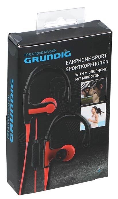 Grundig øretelefoner stereo med bøjle og mikrofon rød / sort - Tilbehør til bil, Biltilbehør