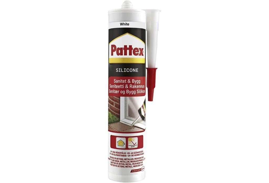 Pattex Bygge- & Sanitetssilikone 280 ml Sort
