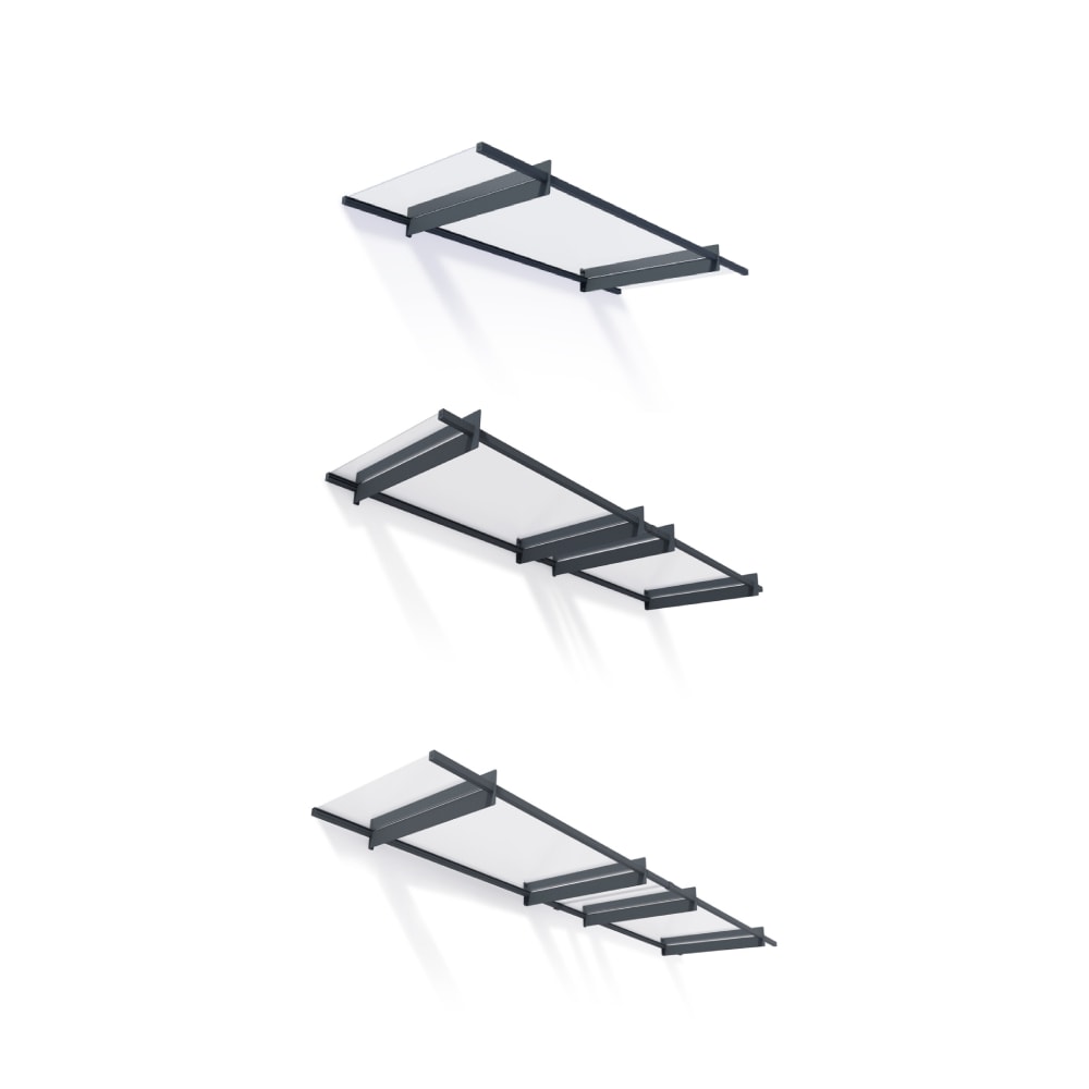 Palram - Canopia Nancy 4100 dørbaldakin i antracit/polycarbonat