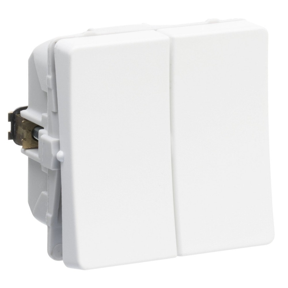 LK Fuga dobbelt afbryder med korrespondance hvid 16A