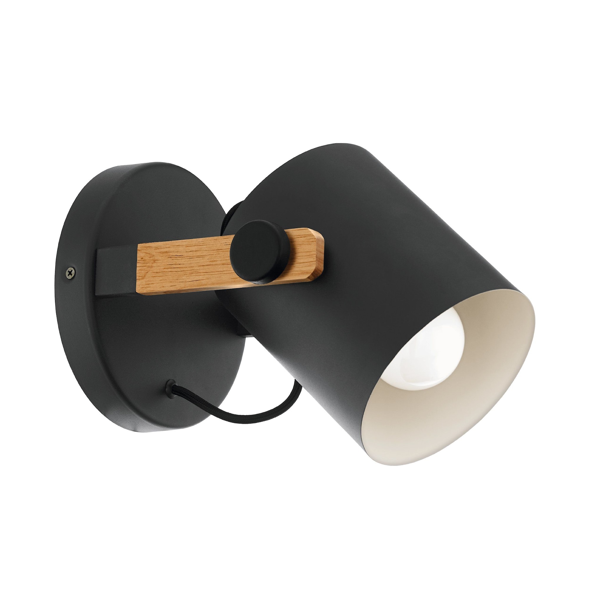 Eglo Hornwood væglampe i sort E27