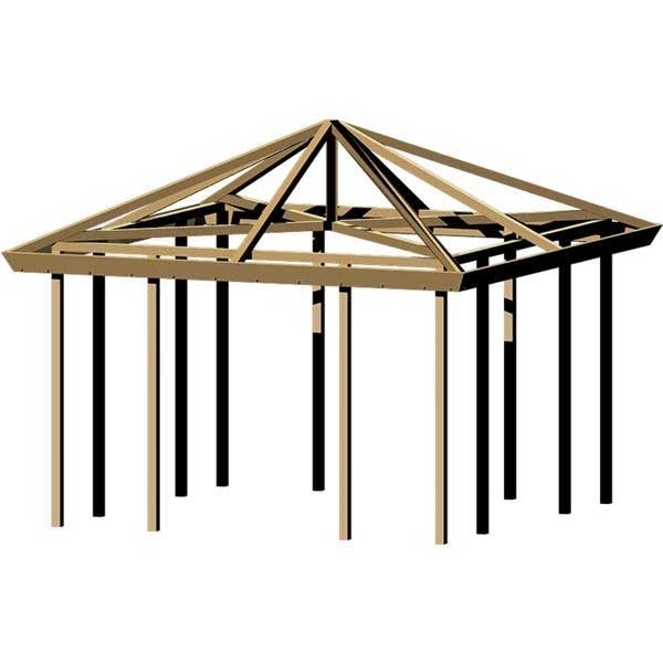 Plus Pavillon grundsæt 387x387x294 cm