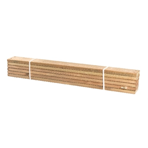 Plus 6 stk. planker i lærketræ til Pipe 28 x 120 mm x 120 cm 17808-3