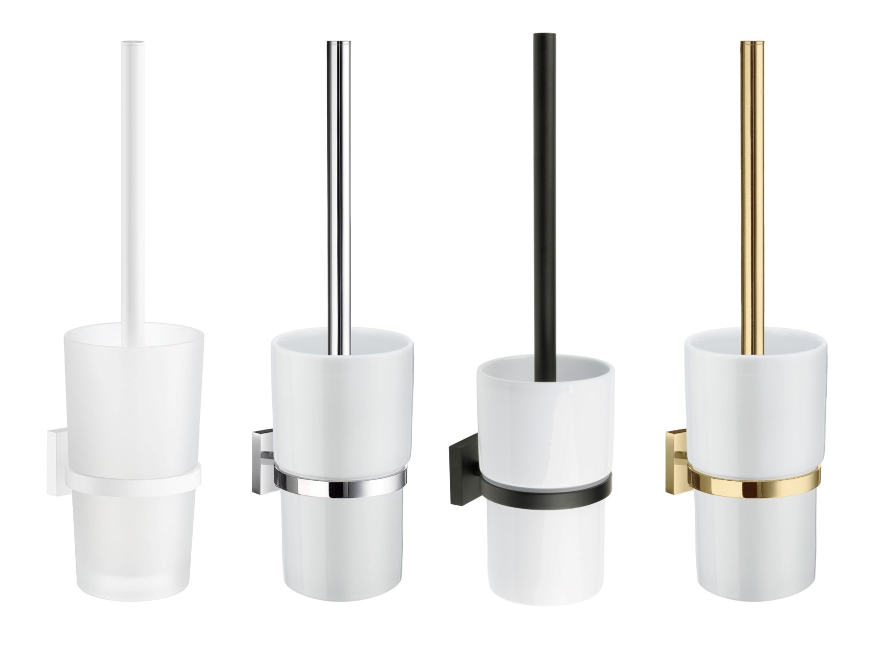 Smedbo House WC-børste inkl. beholder mat hvid/mat glas H380 mm