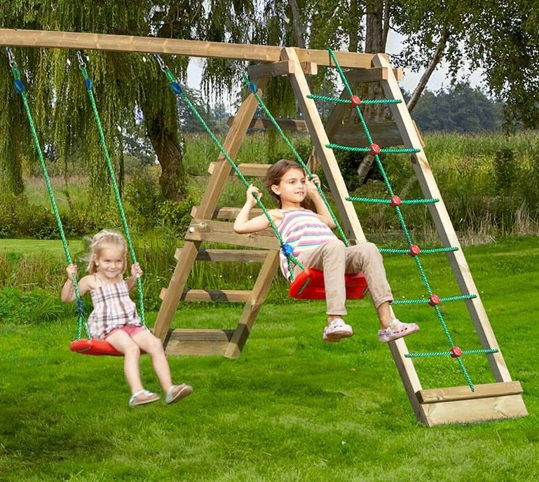 Jungle Gym 2-Climb Modul 220 - Udvidelse til tårn med klatremodul og gynge