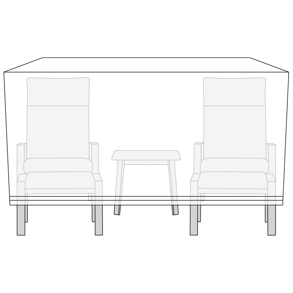 Outfit overtræk grå til havemøbelsæt 170 x 130 x 85 cm