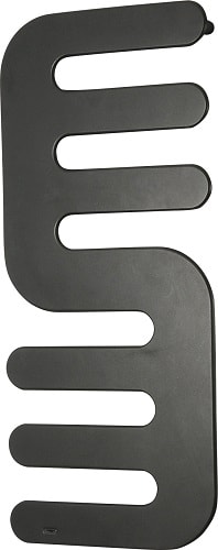 Kriss Hand håndklædetørrer i grafitgrå 1200 x 514mm. Inkl. ventilsæt