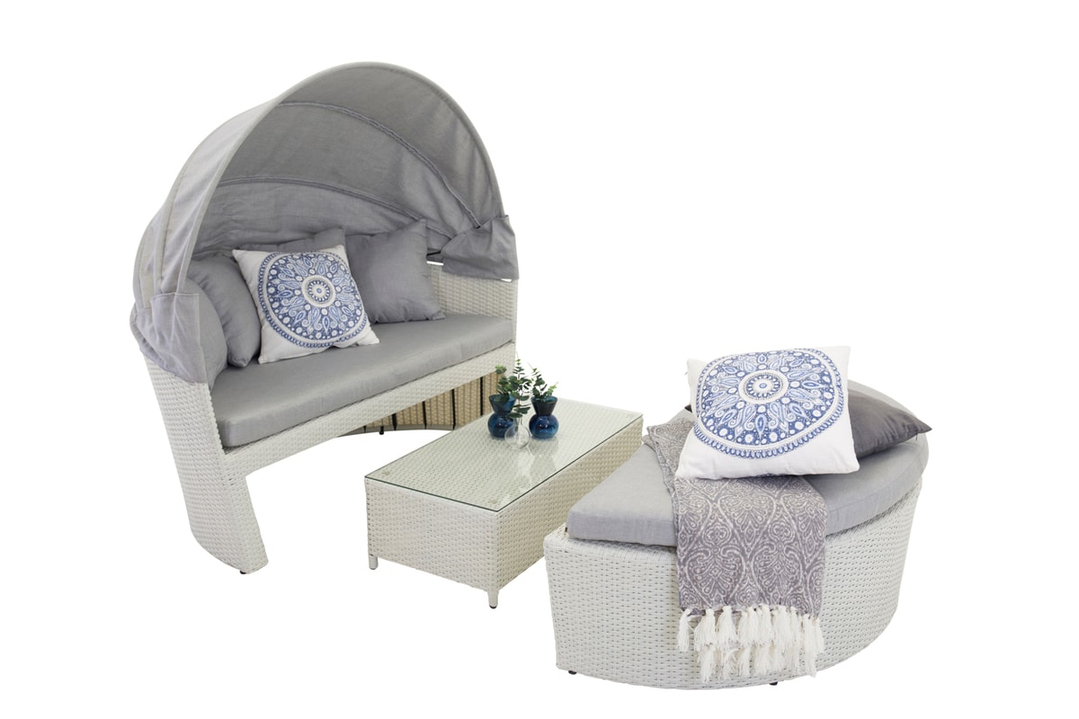 Venture Design Padova Love Bed solseng i grå/hvid