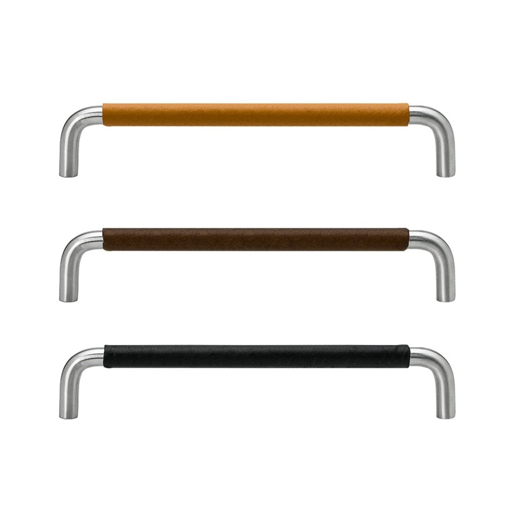 Beslag Design SS-A-192 greb rustfri/læder natur