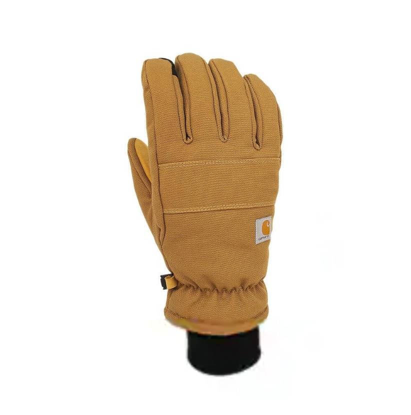 Carhartt Insulated Duck Sythetic Leather Touch-Sensitive Knit Cuff Glove Women Carhartt Brown L