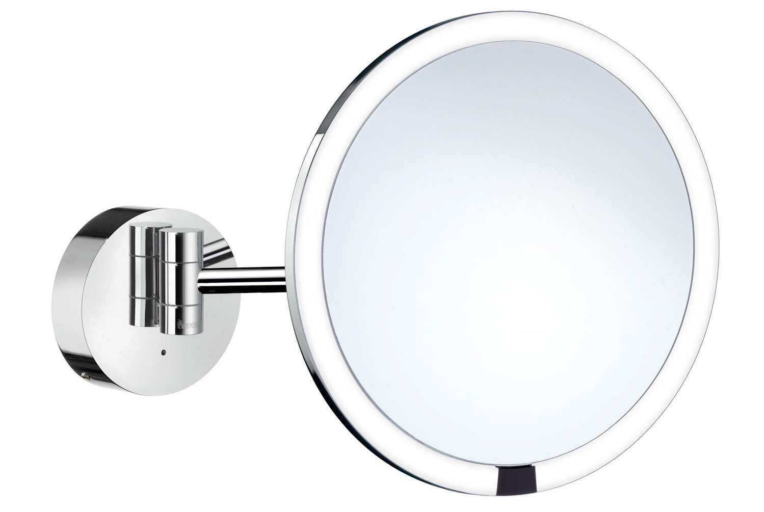 Smedbo Outline LED barber/sminkespejl, væg krom genopladelig x7 Ø20 cm L340 mm