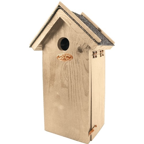 Gardenlife redekasse i bejdset gran med tag af tagpap. Hulstørrelse Ø30 mm.