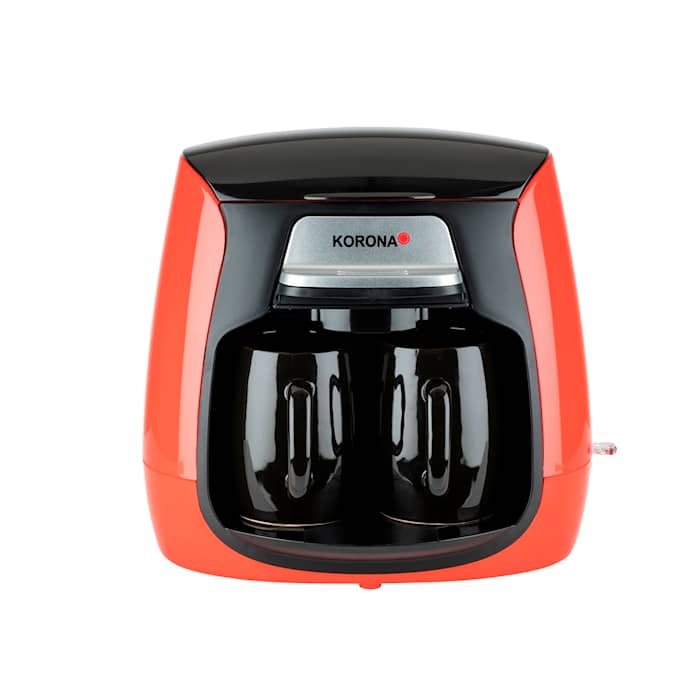 Korona 12208 2-Cup kaffemaskine orange med 2 kopper 500W