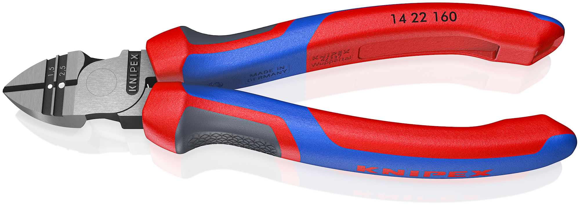 Knipex afisolerings-skævbider, sort atramenteret 160 mm