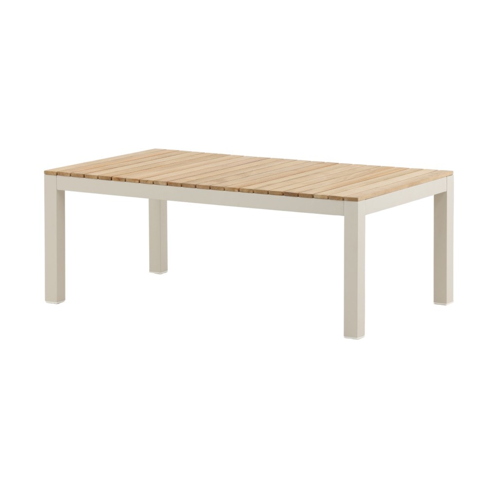 Venture Design Brasilia sofabord/loungebord i teak/alu/beige 120 x 258 x 45 cm