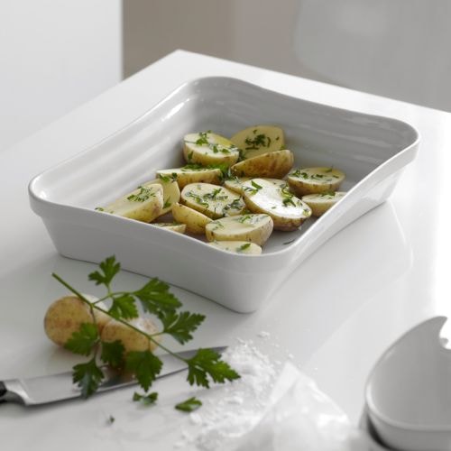 Steel-Function Bari ovnfast fad i hvid porcelæn 34 x 27 x 7,5 cm